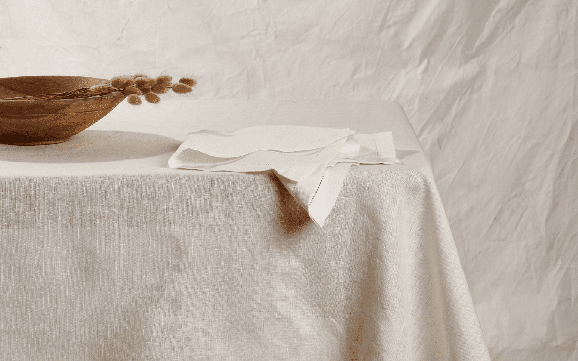 Linen Drawer Heirloom Linen tablecloth on a sun drenched table in Paarl 2